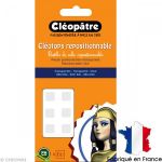 Cleopatre Pastille adh&eacute;sive transparente Cl&eacute;otops repositionnable - 80 pastilles de 8 mm