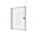 Maul 68209-08 - Vitrine d'affichage extra-plate, pour 9 feuilles A4, cadre aluminium anodis&eacute;