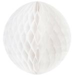 Ruedelafete Boule papier festonnée à suspendre - Blanc