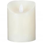 Atmosphera Bougie LED Flamme Vacillante "Vela" 205g Blanc Paris Prix