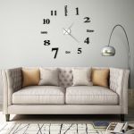 VidaXL Horloge murale 3D Design moderne 100 cm xxl Noir - Noir