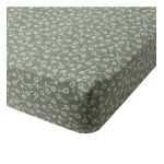 Origin Drap housse imprim&eacute; en lyocell vert 160x200cm