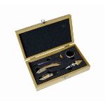 Pradel RT802H - Coffret sommelier 5 pièces en bambou pour 1 bouteille avec 4 accessoires