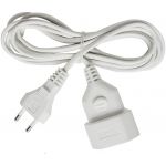 Brennenstuhl H03VVH2-F 2x0.75 - Rallonge de c&acirc;ble d'alimentation - Europlug (M) - EC 60906-1 (F) - 3 m - blanc