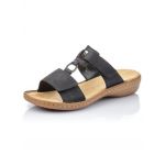 Rieker Femme Mules et Sabots 60885, Dame Mules, Glissades,Jardin,Semelle à Plate-Forme,Schwarz / 00,37 EU / 4 UK