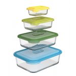 Joseph joseph Nest Glass Storage - Lot de 4 Boîtes en Verre Empilables