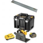 Dewalt DCS520T2R Scie circulaire plongeante 165 FlexVolt 54V XR 2x6,0 Ah + rail de guidage