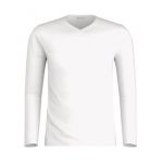 Eminence Tee-shirt col V manches longues homme Pur coton Blanc - Couleur Blanc - Taille XL