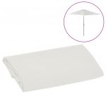 VidaXL Tissu de remplacement pour parasol d'ext&eacute;rieur Blanc 300 cm