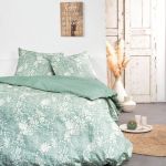 Today Parure de couette 100% coton 57 fils imprimée 240x220 2 taies