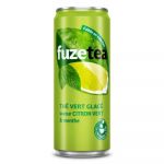 Fuzetea Fuze Tea Boisson au thé vert glacé saveur menthe citron vert - lot de 24 canettes slim de 33 cl