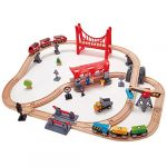 Hape E3730 - Circuit de Train en Bois - Circuit de la Ville animée