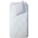 Home maison Parure de lit enfant en gaze de coton blanc 140x200 cm