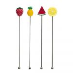 Cook Concept 4 AGITATEURS COCKTAIL FANTAISIE FRUIT 18.5CM