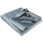 Werkapro Bâche multifonctions grise et noire 200 g/m2 6 x 12 m