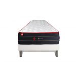 Ensemble sommier + matelas BOOST ressorts ensach&eacute;s et m&eacute;moire de forme 90x190