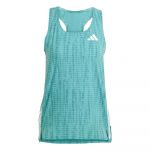 Adidas Adizero Singlet Maillot De Course Femmes - Turquoise, Vert Foncé, Taille XS