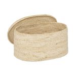 Atmosphera Lot de 2 Paniers de Rangement "Rivi" 50cm Beige