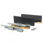 Emuca Kit de tiroir Concept hauteur 138 mm et profondeur 300 mm finition gris anthracite