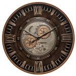 Atmosphera Horloge mécanique Yoni métal marron D59cm créateur d'intérieur