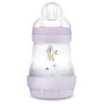 Mam Biberon Easy Start Anti-Colique 0+ mois d&eacute;bit lent (160 ml) Lilas &ndash; Biberon pour r&eacute;duire les coliques et l'inconfort de b&eacute;b&eacute; &ndash; Biberon b&eacute;b&eacute; compatible avec l'allaitement maternel