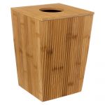 Poubelle salle de bain bambou 6L