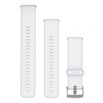 Garmin Bracelet de montre quick release 22 mm silicone blanc argent