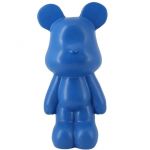Kare Figurine décorative design ourson - Bleu - Fabriquée à la main - Pièce unique - Objet de décoration pour le salon - Pour étagères, statue - Design animal - Petite décoration - 51 x 26 x 23 cm (H