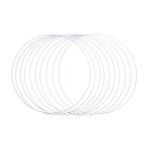 Rayher Anneaux En Métal, Revêtus, 20cm Ø, Blanc, Boîte 10 Pces