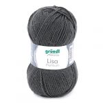 Fil À Tricoter Lisa Premium Uni - Grundl 25 Gris