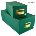 Mariola fichier carton doubl&Eacute; geltex 500 jetons de 125x75 vert