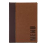 Securit Protège-menus contemporain A4 marron clair
