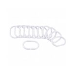 Lot de 12 Anneaux de Rideau de Douc "Vitamine II" 6cm Blanc