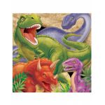 16 serviettes pour anniversaire Dinosaures (33 x 33 cm)