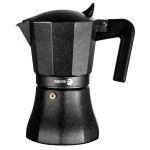 Fagor Cafeti&egrave;re Expresso Italienne en Aluminium, 12 Tasses de Caf&eacute;, Vitroc&eacute;rame, Gaz Tiramis&uacute; Noir 00437