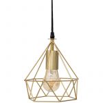 Atmosphera Luminaire Suspension en métal filaire Doré D 19 cm