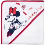 Babycalin DISNEY Cape de bain - Minnie confettis - 80 x 80 cm - Eponge 100% coton capuche velours brodee 100% polyester