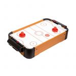 Mister Gadget MG3260 Jeu de table Air Hockey Avec 2 poussoirs 2 palets et 2 compteurs Bois plastique Marron blanc rouge H10x30,5x56c