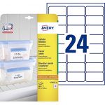 Avery-Zweckform L7970-25 - 600 étiquettes congélation Laser blanches, format 63,5 x 33,9 mm (25 feuilles / cdt)