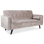 MenzzoPremi Canapé convertible clic clac scandinave Slow Velours Taupe