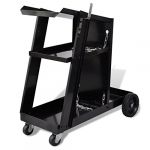 VidaXL Chariot pour Poste de Soudure avec 3 Étagères Noir Chariot de soudage