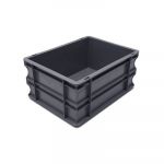 Viso Bac de rangement norme Europe - gerbable 15 litres - polypropylène gris anthracite