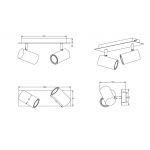 Trio Marley Plafonnier TR 802400207 Nickel mat