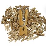 Relaxdays Pince &agrave; Linge d&eacute;corative, Lot de 400, pour Suspendre Vos Photos ou Personnaliser l&rsquo;Emballage de Cadeaux, dor&eacute;e