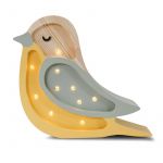 Lampe veilleuse oiseau kaki moutarde