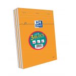 Oxford Lot de 3 Blocs 160 pages A4 Orange