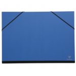 Clairefontaine 144802C - Un Carton à Dessin couleur fermeture élastiques 28x38 cm, Bleu Nuit