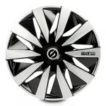 sparco 4 enjoliveurs noir/argent Lazio 15 pouces