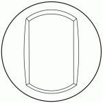 Legrand Enjoliveur C&eacute;liane pour va-et-vient et poussoir doigt &eacute;troit Titane 065101