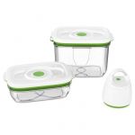 Fosa Kit de mise sous vide alimentaire en récipients 1000-2300 ml blanc et vert